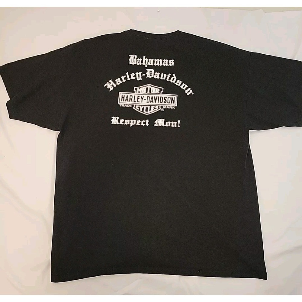 Harley Davidson T Shirt Mens 2XL Black Bahamas 2009 Skull Cotton - Picture 6 of 7